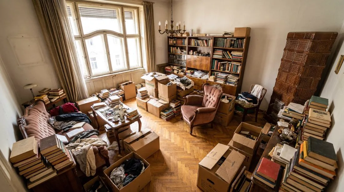 Fully furnished flat before the household clearance